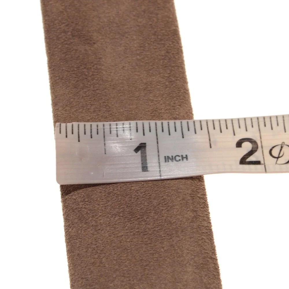 Di Bianco NWT Cut to Size Dress Belt In Solid Brown Suede Leather One Size